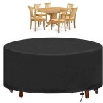 Housse pour table de jardin bache table de jardin ronde imperm�able anti - uv oxford robuste housse de ...