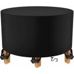 [jamais utilis�] housse table de jardin ronde 210d, housse protection table jardin, housse de protection ...