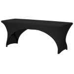 Housse extensible pour table rectangulaire - arque - noir fp401 ri8460