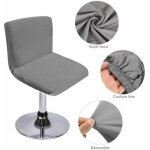 Housse de tabouret de bar couleur de gris lot de 4