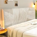 Housse de tete de lit 160 cm, housse tete de lit extensible, beige moderne housse de protection t�te ...