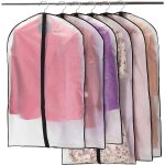 Housses  vtements zippes crea, lot de 6, anti - poussire et anti - mites, peva translucide, impermables ...