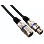 Hq power - cable professionnel xlr. xlr male vers xlr femelle (10m noir) pac123 ri1739
