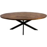 Hsm collection - table à manger ovale 220 cm en manguier recyclé et métal - bergal Hsm collection - table à manger ovale 220 cm en manguier recyclé et métal - bergal