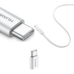 Huawei 4071259 changeur de genre de c�ble microusb usb 3. 1 type - c blanc