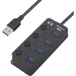 Hub usb 4 ports usb 3. 0, adaptateur usb, r�partiteur usb, d'extension avec interrupteurs marche arr�t ...