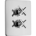 Mitigeur thermostatique douche encastrable huber suite su01810021 chromé - 2 sorties Mitigeur thermostatique douche encastrable huber suite su01810021 chromé - 2 sorties