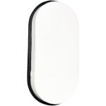 Hublot led ovale noir, 15w 1600 lumens, ip65, 4000k blanc - neutre, connecteur rapide, garantie 5 ans ...