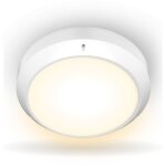 Hublot led rond blanc, ip65, 1800 lumens, dtecteur de mouvement dsactivable, cct - hub1600rwbdcct - ...