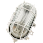 Hublot ovale d'�clairage ext�rieur 470 lumens, ip44 en applique avec grille, blanc