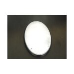 Hublot ovale noir 330x240mm diffuseur polycarbonate avec lampe fluo 18w g24q - 2 ballast elec ip55 ik10 ...