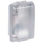 Hublot rectangulaire �tanche plexo avec diffuseur clair pour lampe e27 legrand 062400