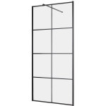 Hudson reed - barq - paroi de douche italienne verri�re moderne industriel noir - 80cm