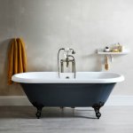 Hudson reed - elton - baignoire lot double dos couleur gris pierre avec pied noir - 179&445cm x 78&445cm ...