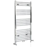 Neva - sèche - serviettes design mixte moderne - raccordement central - chromé - 118. 8 cm x 60 cm - ... Neva - sèche - serviettes design mixte moderne - raccordement central - chromé - 118. 8 cm x 60 cm - ...