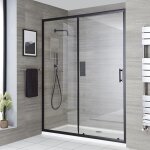 Hudson reed - nox - porte de douche coulissante 140cm - noir Hudson reed - nox - porte de douche coulissante 140cm - noir