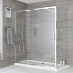 Hudson reed portland - porte de douche coulissante moderne 120cm avec paroi de retour 90cm - chrom�