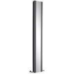 Hudson reed - radiateur vertical design avec miroir ? anthracite ? 180 x 26. 5cm ? sloane