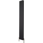 Vitality air ? radiateur design vertical ? anthracite ? 180 x 23cm double rang - hudson reed
