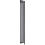 Hudson reed vitality lectrique - radiateur design vertical colonnes ovales - anthracite - 160 x 23. ...