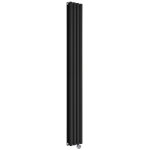 Hudson reed - vitality �lectrique - radiateur design vertical colonnes ovales - noir - 178 x 23. 6 cm ...