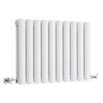 Hudson reed vitality ? radiateur design horizontal compact ? blanc ? 40 x 59. 5cm double rang