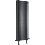 Hudson reed - vitality - radiateur vertical sur pieds anthracite  double c?ur de chauffe - 178cm x 59cm ...