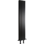 Hudson reed - vitality - radiateur vertical sur pieds noir  double c?ur de chauffe - 160cm x 35. 4cm ...