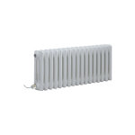 Hudson reed windsor - radiateur lectrique style fonte rtro horizontal triple rang - blanc - 30 cm x ...