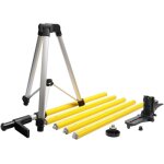 3, 7m / 12ft p�le de montage laser pour laser rotatif et niveau laser, perche t�lescopique r�glable avec ...