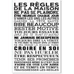 Affiche cuisine, les rgles de la maison 2 - 40x60cm - made in france