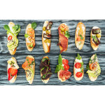 Hxadeco - affiche deco cuisine tapas et pintxos, 60x40cm - made in france