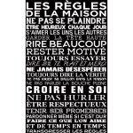 Les r�gles de la maison 1, tableau deco, tableau cuisine, fabrication fran�aise , 50x80 cm