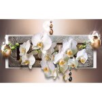 Tableau graphique fleurs d'orchidées - 80x50 cm Tableau graphique fleurs d'orchidées - 80x50 cm