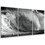 Hxadeco - tableau triptyque tableau photo wave indonesia - 90x60 cm