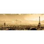 Tableau urbain sunset sur la tour eiffel - 80x30 cm