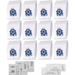 Hyclean 3d fjm sac d'aspirateur pour miele (12 sacs, 2 filtre pour moteur, 2 filtre �vacuation) sac d'aspirate ...