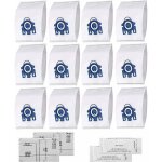 Hyclean 3d fjm sac d'aspirateur pour miele (12 sacs, 2 filtre pour moteur, 2 filtre vacuation) sac d'aspirate ...