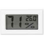 Hygrom�tre num�rique lcd, thermom�tre et moniteur d'humidit� pour la maison, le bureau et la serre (blanc) ...