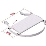 Hymer - palier interm�diaire rabattable pour �chelle � crinoline