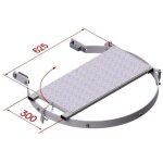 Hymer - palier interm�diaire rabattable, verrouillable pour �chelle crinoline