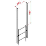 Hymer - sortie frontale standard ou �largie pour �chelle � crinoline