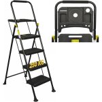 Hytama escabeau pliable black max plus avec bac porte - outils peu encombrant avec marches antide'rapantes ...