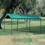 I giardini del re - abri de voiture gazebo structure en acier et dessus vert en polyester 300x400x250 ...
