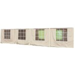 I giardini del re - jeu de rechange de toiles latrales pour gazebo big royal mt. 4x10 couleur blanche ...