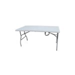 I giardini del re - table avec structure en acier plateau en pehd valise pliante 152x76x74 cm table de ...