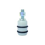 Rouleau guide nylon pour portail coulissant ? �42 mm ? hauteur 59 mm ? finition acier zingu� ? solution ...