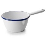Ibili casserole conique �mail blanc bordure bleue 12 cm