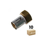 Ibp b�nninger - lot de 10 raccords � sertir �16x1, 5 - femelle �crou libre 3 / 8' (12 / 17)