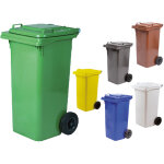 Ics - poubelle � roulettes lt. 120 - cm 55 x 50 x 94 jaune